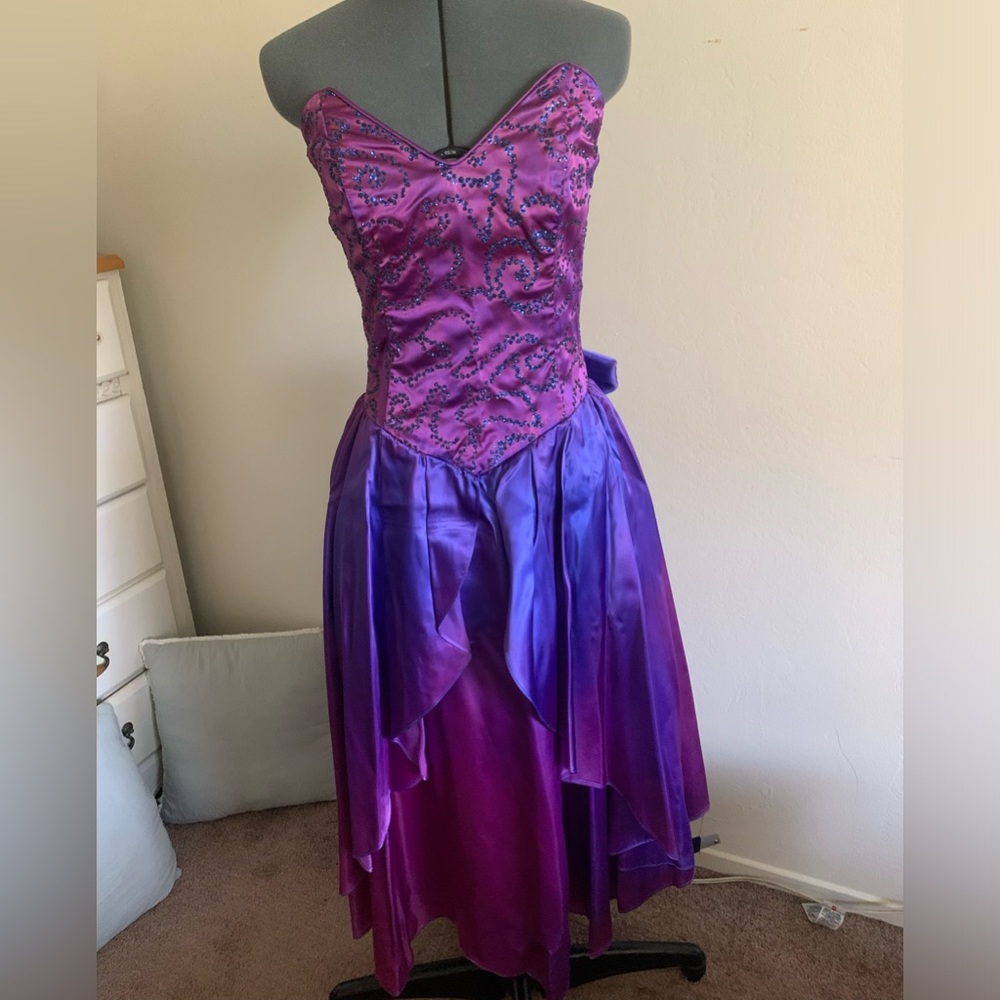 Jessica McClintock - Gunne Sax -  Purple Vintage Party Dress 80’s-90’s Sm 4-6